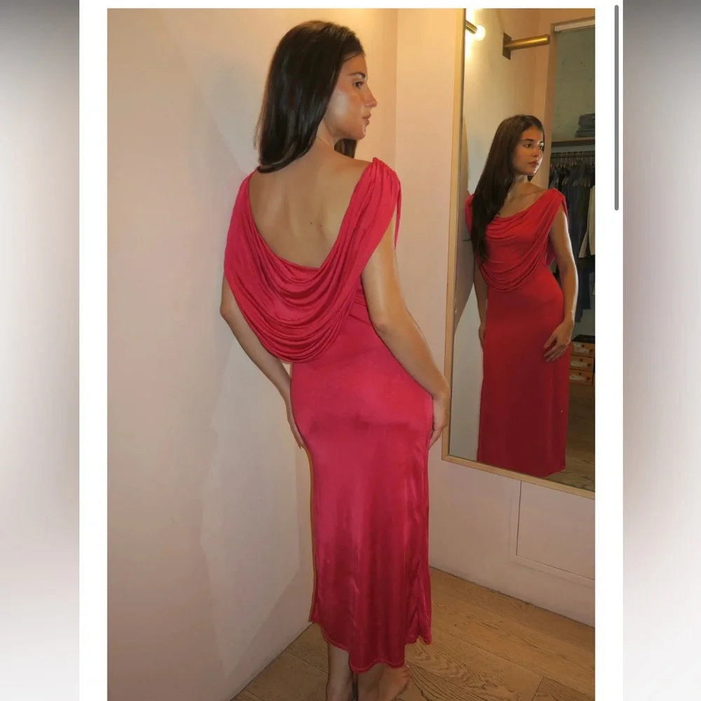 Maya Dress in Raspberry - Picture 3 of 3